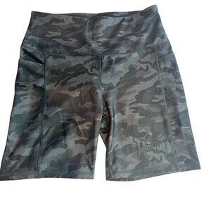 Tapout Compression Shorts Womens XL Green Camo Athletic Training MMA Gym